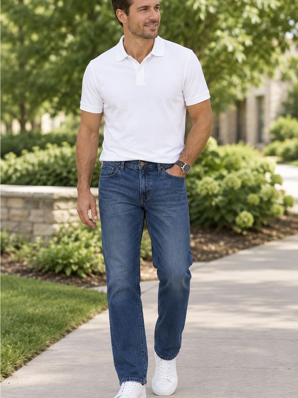 Like New Men’s Mott & Bow Straight-Leg Jeans in Dark Blue